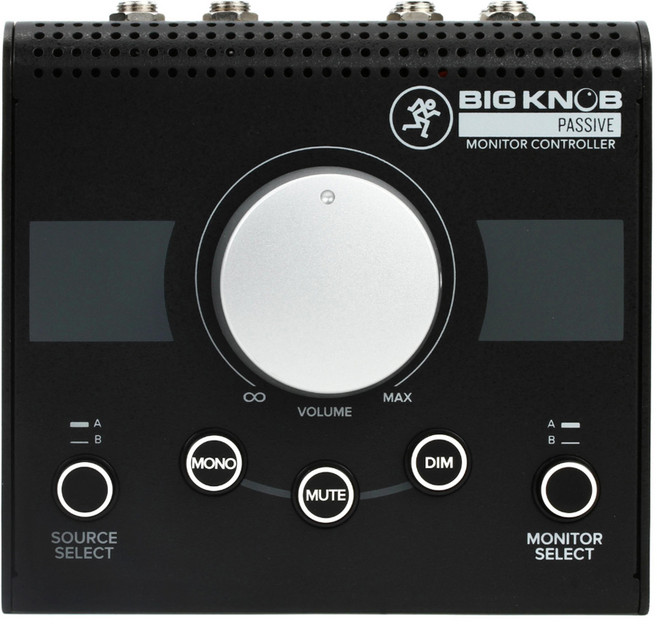 Mackie Big Knob Passive 監聽控制器 專業錄音室音量控制 音源切換 堅固耐用, 黑色