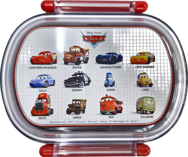 Skater 銀離子橢圓形雙扣便當盒 360ml, CARS大集合, 1個