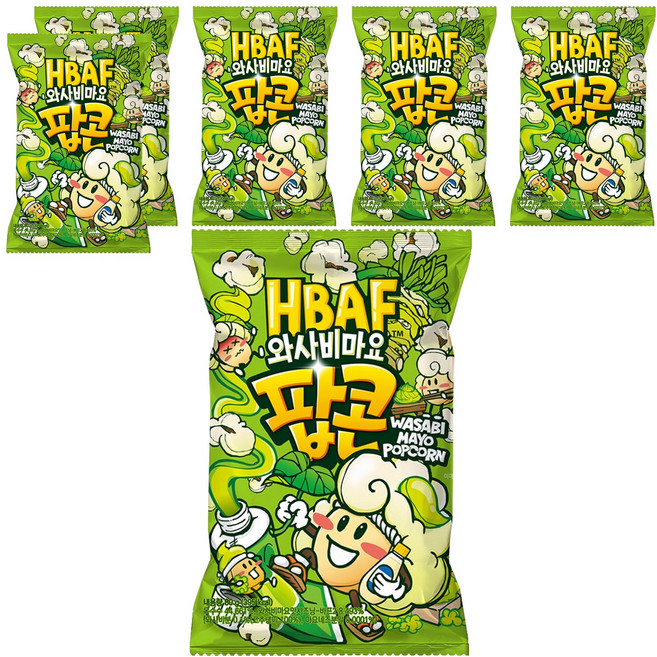 바프 와사비마요 팝콘, 80g, 6개