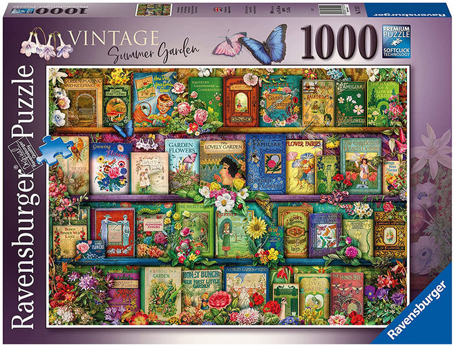 Ravensburger 維寶 復古夏日花園拼圖, 1000片, 復古夏日花園, 1盒