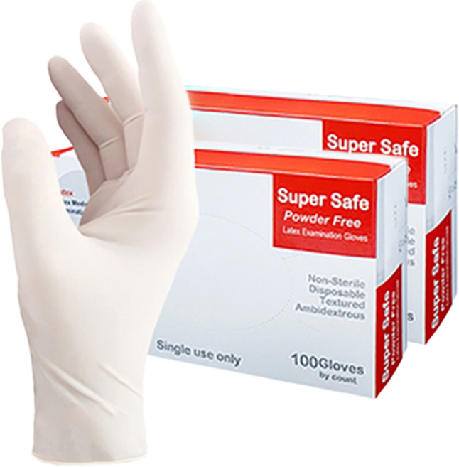 프리세이프 파우더프리 진료용 라텍스 장갑 S, 화이트, 소(S), 2개