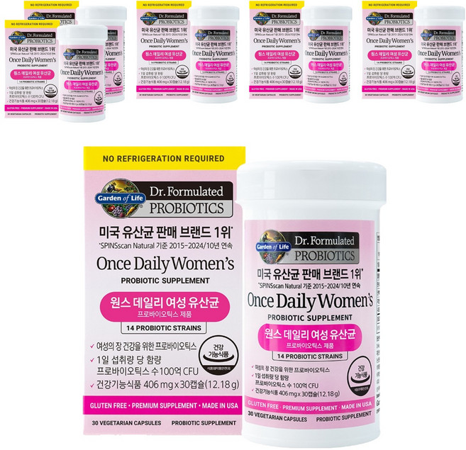 Garden of Life 女性益生菌素食膠囊, 30顆, 6個