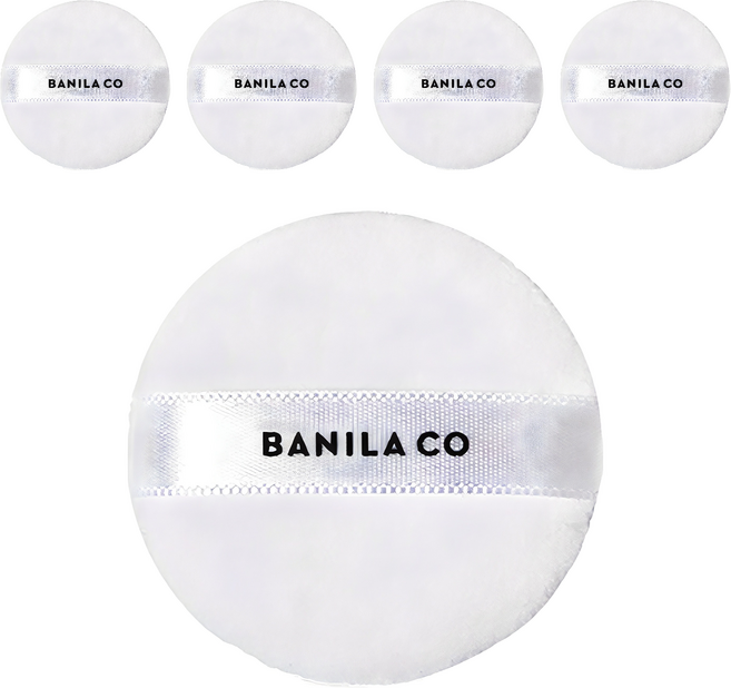 바닐라코 소프트 파우더 퍼프 미니, 혼합색상, 5개