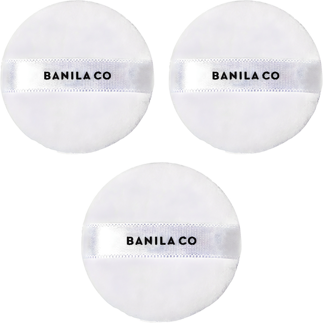 바닐라코 소프트 파우더 퍼프 미니, 혼합색상, 3개