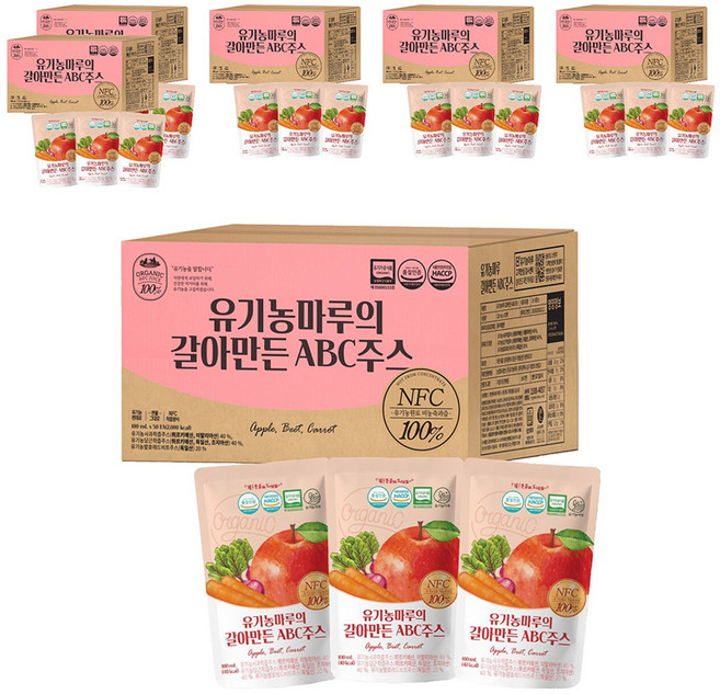 유기농마루 갈아만든 ABC 주스, 100ml, 300개
