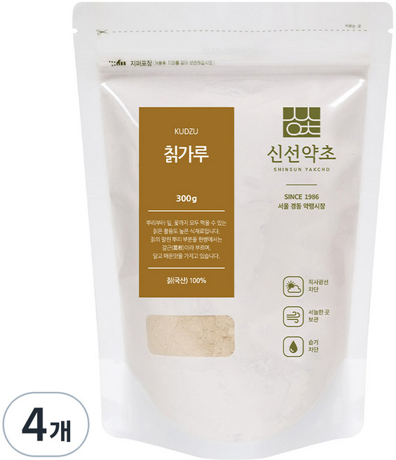 신선약초 칡가루, 4개, 300g