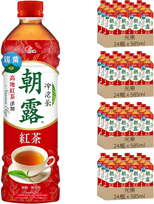 光泉 冷泡茶 朝露紅茶, 585ml, 96瓶