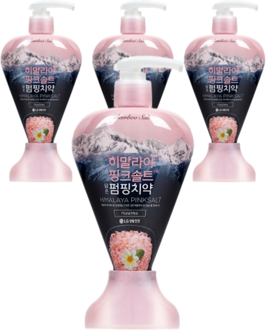 히말라야핑크솔트 담은 펌핑치약 플로럴, 285g, 4개