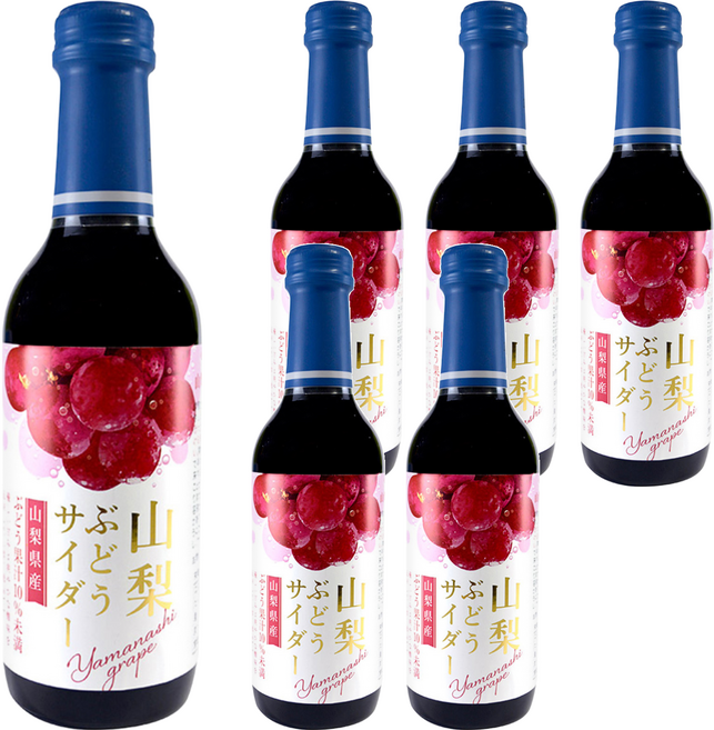 木村飲料 山梨葡萄風味汽水, 240ml, 6瓶