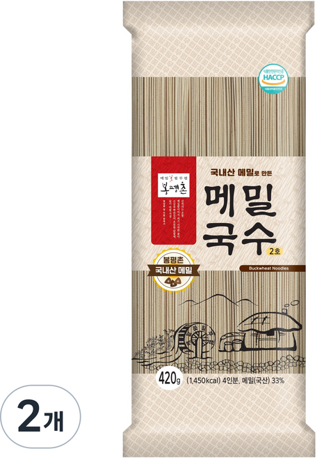 봉평촌 메밀 국수 2호, 420g, 2개