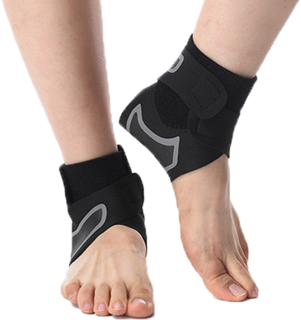 로앳로 고탄력 압박 발목보호대, 2개, 블랙