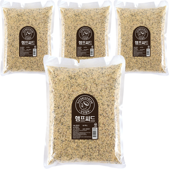 월드그린 싱싱 햄프씨드, 800g, 4개