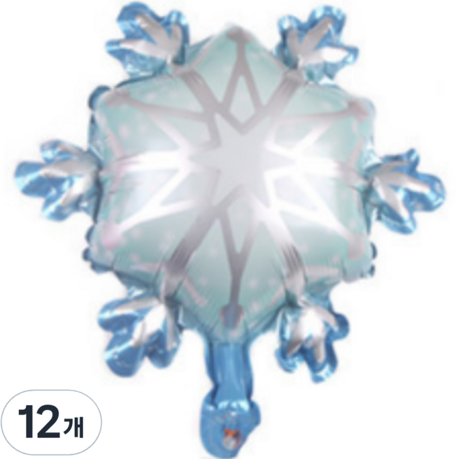 타이탄 크리마스 이벤트 생일 파티 풍선 미니 눈꽃 41cm, 혼합색상, 12개