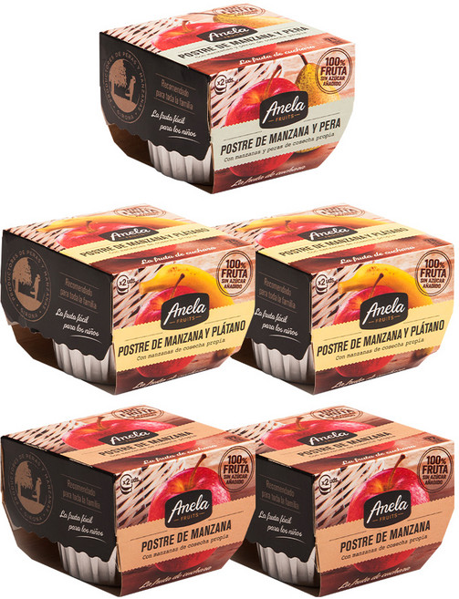 아넬라 생과일 디저트 첫시작 5종세트, 혼합맛(사과,바나나,사과배), 1세트