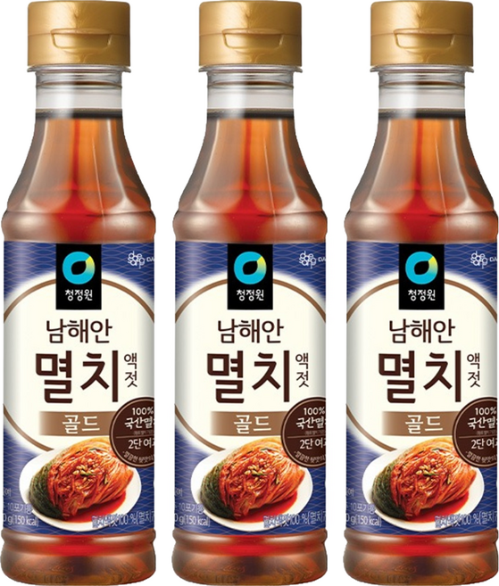 청정원 멸치 액젓 골드, 500g, 3개