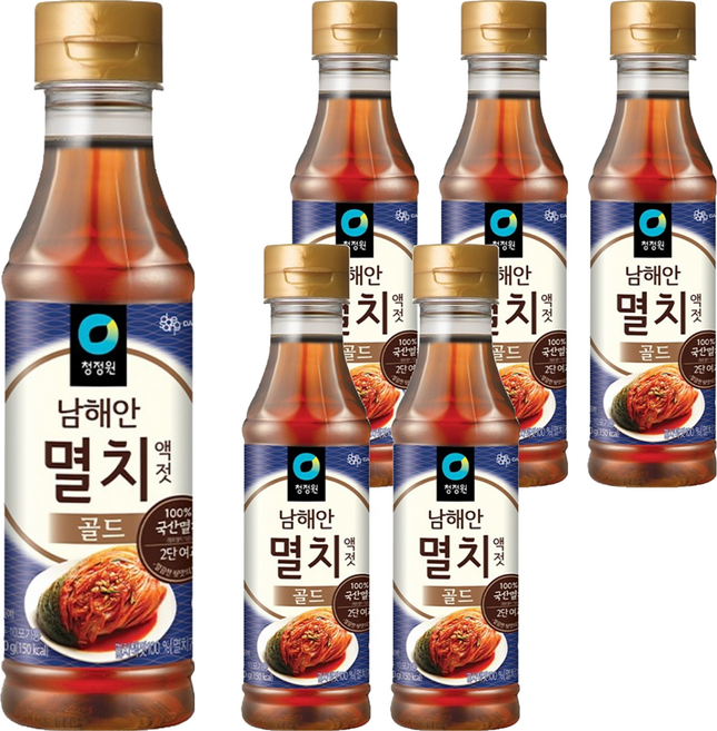 청정원 멸치 액젓 골드, 500g, 6개
