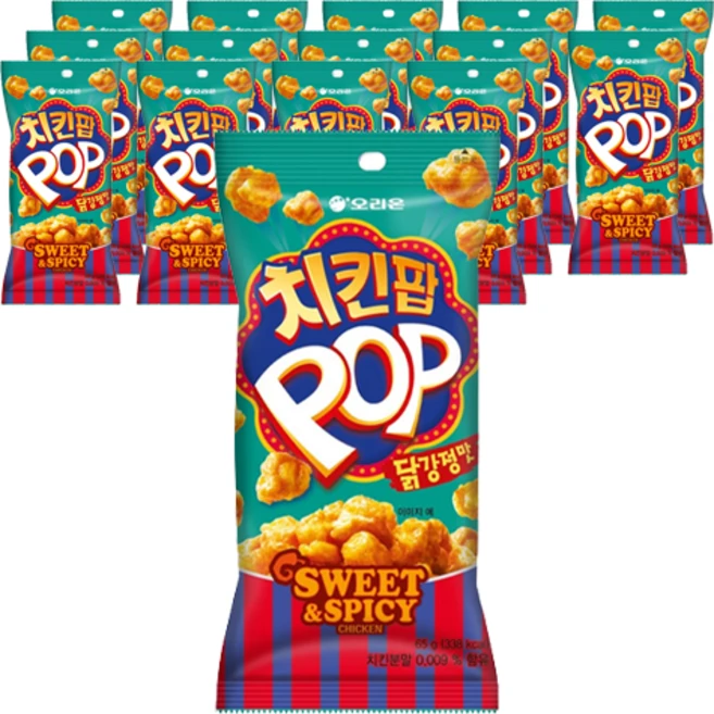 오리온 치킨팝 닭강정맛, 65g, 15개 - 쿠팡