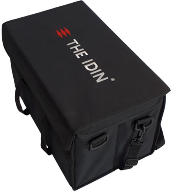 더아이딘 접이식 보온보냉 폴딩 배달용 버거가방, 블랙