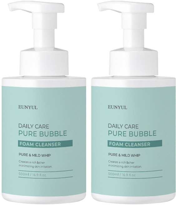 은율 데일리케어 퓨어 버블 약산성 5.5 폼클렌징, 500ml, 2개