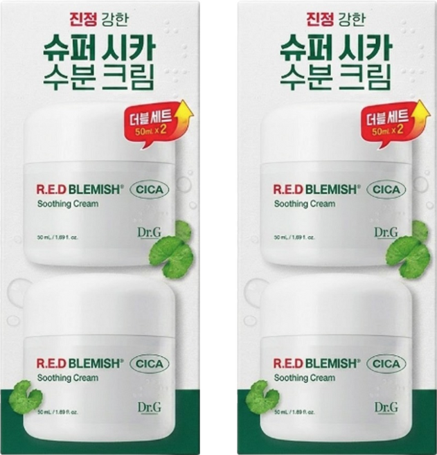 닥터지 레드 블레미쉬 시카 수딩 데이크림 듀오, 50ml, 4개