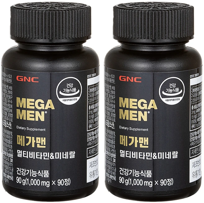 GNCMEGAMEN 멀티비타민 미네랄, 90정, 2개 - 쿠팡