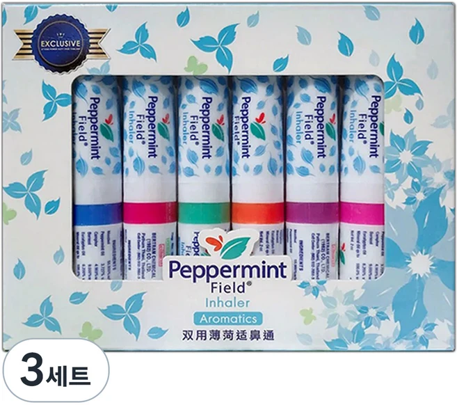 페퍼민트필드 태국 야돔 오리지널 인헤일러 기프트 패키지 6개입, 3세트 - 쿠팡