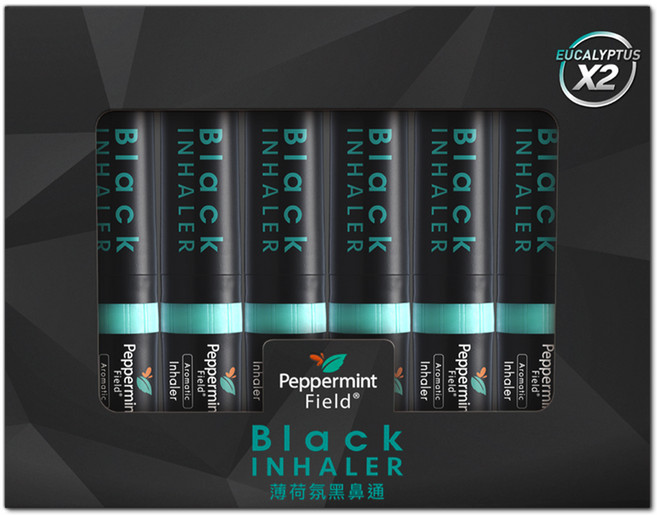 페퍼민트필드 태국 야돔 블랙 인헤일러 기프트 패키지 6개입, 1세트
