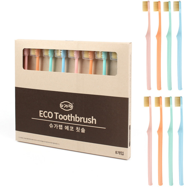슈가랩 칫솔, 8개입, 1세트