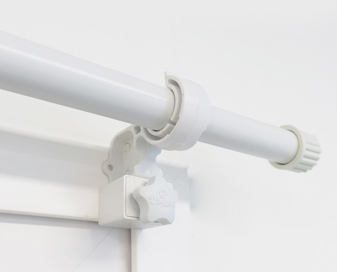감성다는남자 안뚜리봉 심플 25mm 커튼봉 + 브라켓 세트, 화이트