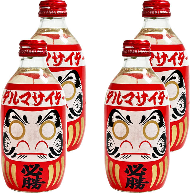 木村飲料 達摩汽水 紅色, 300ml, 4瓶