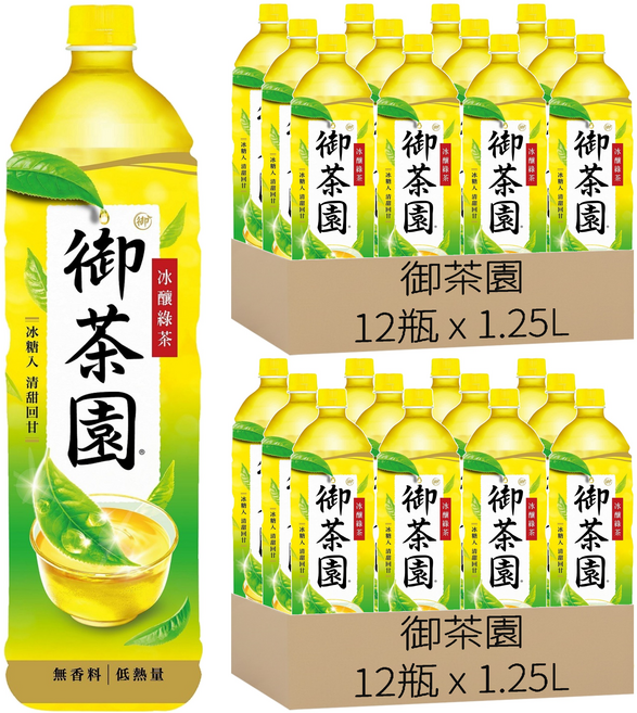御茶園 特撰冰釀綠茶, 1.25L, 24瓶