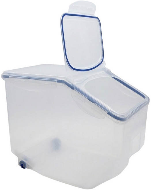 LocknLock 樂扣樂扣 米箱12L +量杯 PP材質保鮮盒組 10kg 透明 1組 350 x 230 x 270mm