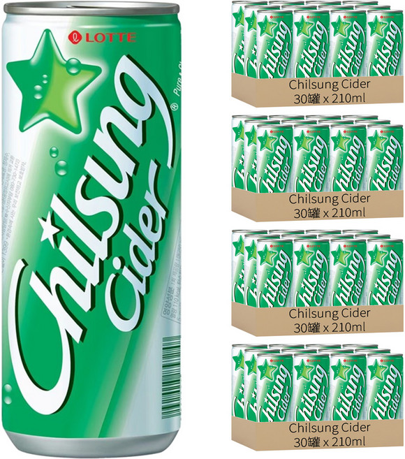 Chilsung Cider 汽水, 210ml, 120罐