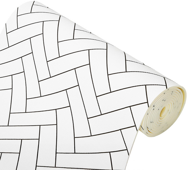 코멧 셀프시공 헤링본 롤매트, 화이트