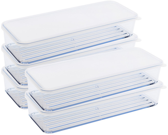 실리쿡 파보관용기 납작특하프 화이트, 5개, 1세트