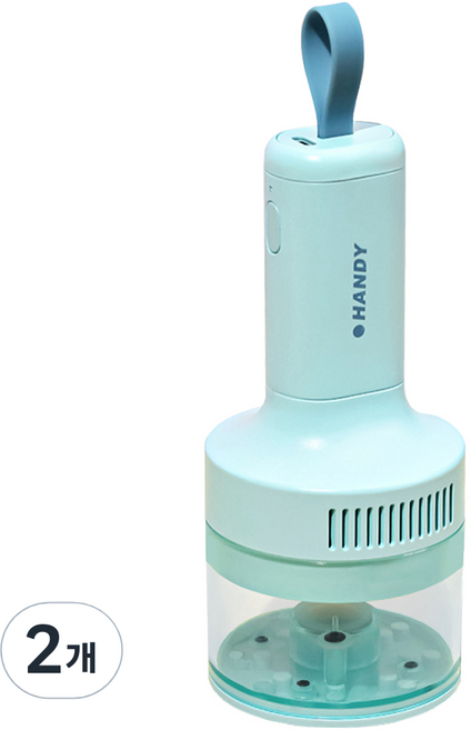 투코비 강력 흡입 충전식 데스크청소기 C타입, 블루, 2개