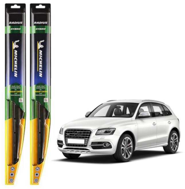 미쉐린 라디우스 하이브리드 와이퍼 운전석 + 조수석 세트, 아우디 Q5 8R