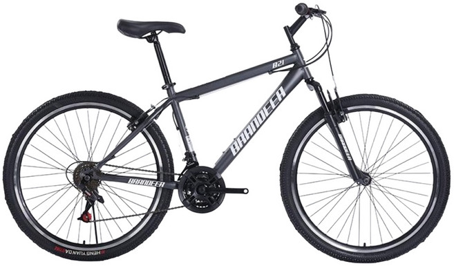 브랜디어 B21 MTB 스틸 림 브레이크 16.5kg, 티타늄그레이, 170cm, 1개