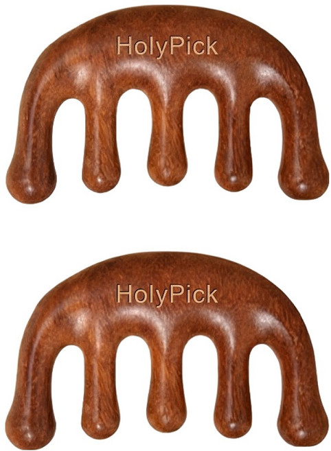 홀리픽 두피괄사 승모근 마사지, 브라운, 2개