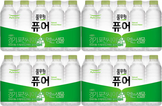 풀무원 퓨어 무라벨 생수, 330ml, 80개