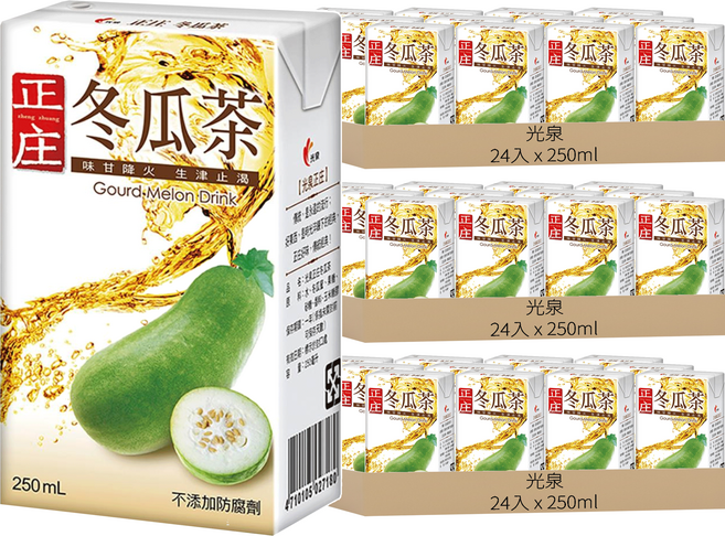 光泉 正庄冬瓜茶, 250ml, 72入
