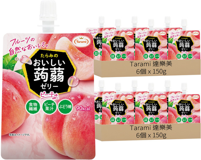 Tarami 達樂美 吸果凍 水蜜桃, 150g, 12個