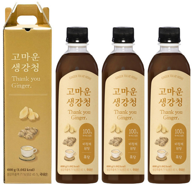 유기농마루 고마운 생강청, 600g, 1개입, 3개