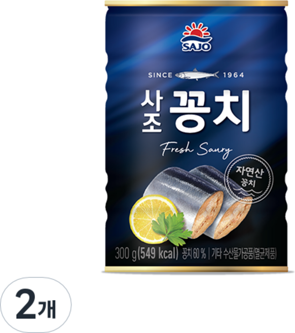 사조 꽁치 통조림, 300g, 2개