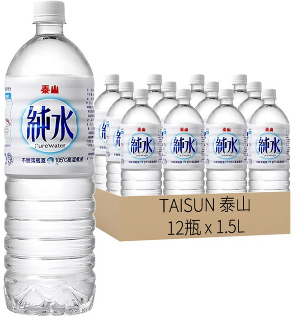 TAISUN 泰山 純水, 1500ml, 12瓶