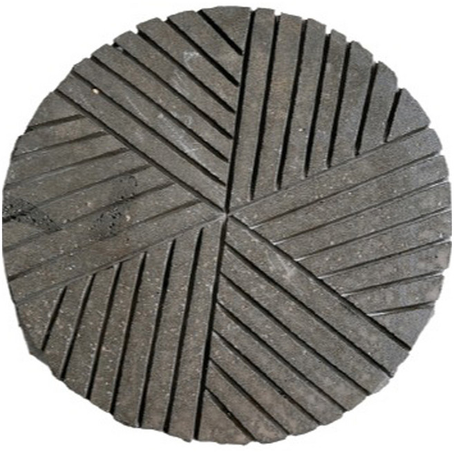 현무암 빗살무늬 맷돌 디딤석, 1개, 25kg