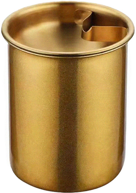 不鏽鋼防風加厚個性煙灰缸 9.5 x 7.5cm, 尊貴金, 1個