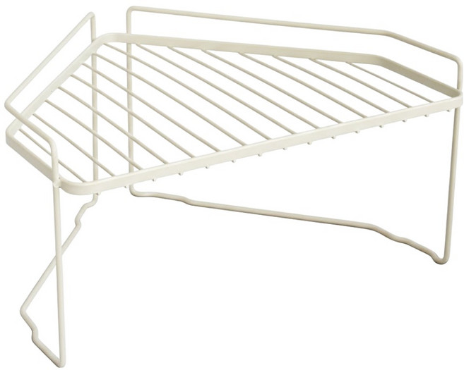 樂司廚品 小鐵三角組合層架 適用於鍋具、餐具收納, 銀色, 1組