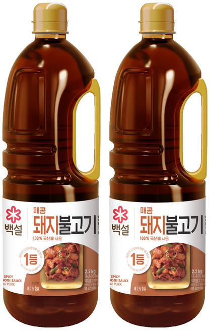 백설 돼지불고기양념, 2.2kg, 2개