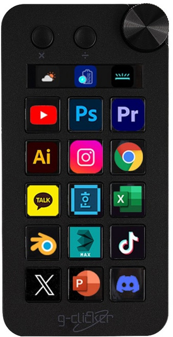 지클릭커 멀티미디어 에디터 넘버키패드 계산기 영상편집기 SD16 3way, 블랙